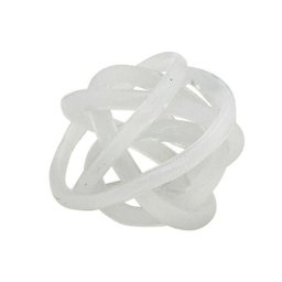 Bola Decorativa Vidro Branco 9cm - 1