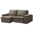 Ver imagem 1 de Sofá 3 Lugares Retrátil Reclinável para Sala 205cm Malfati F04 Veludo Marrom Claro - Lyam Decor