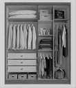 Ver imagem 3 de Guarda Roupa Solteiro 4 Portas 3 Gavetas - Moderni -Branco