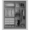 Ver imagem 3 de Guarda Roupa Solteiro 4 Portas 3 Gavetas - Moderni -Branco