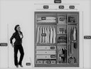 Ver imagem 4 de Guarda Roupa Solteiro 4 Portas 3 Gavetas - Moderni -Branco