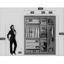 Ver imagem 4 de Guarda Roupa Solteiro 4 Portas 3 Gavetas - Moderni -Branco
