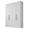 Guarda Roupa Solteiro 4 Portas 3 Gavetas - Moderni -Branco - 1