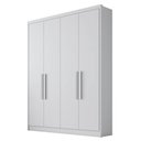 Ver imagem 1 de Guarda Roupa Solteiro 4 Portas 3 Gavetas - Moderni -Branco