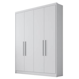 Guarda Roupa Solteiro 4 Portas 3 Gavetas - Moderni -Branco - 1 Guarda Roupa Solteiro 4 Portas 3 Gavetas - Moderni -Branco - 1