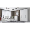 Ver imagem 2 de Guarda Roupa Solteiro 4 Portas 3 Gavetas - Moderni -Branco