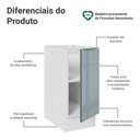 Ver imagem 3 de Balcão de Cozinha 35 cm 1 Porta (sem Tampo) Branco/Cinza Lux Madesa