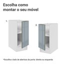 Ver imagem 4 de Balcão de Cozinha 35 cm 1 Porta (sem Tampo) Branco/Cinza Lux Madesa