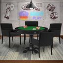 Ver imagem 7 de Mesa de Jogos Carteado Victoria Redonda Tampo Reversível Preto com Kit 4 Cadeiras Vicenza Suede Pret