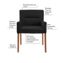 Ver imagem 3 de Mesa de Jogos Carteado Redonda Montreal Tampo Reversível Amêndoa com 4 Cadeiras Vicenza Preto