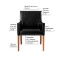 Ver imagem 3 de Mesa de Jogos Carteado Redonda Victoria Tampo Reversível Preto com Kit 2 Cadeiras Liverpool Pu