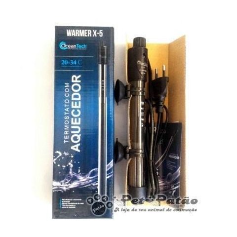 Termostato 300W Ocean Tech Warmer x-5 220V para Aquários de até 300 Litros - Un