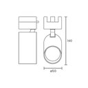 Ver imagem 3 de Spot Direcionável para Trilho Eletrificado Taschibra Doppio Led Par 20 12w Bivolt Branco 6500k Luz