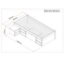 Ver imagem 3 de Cama Solteiro com 3 Gavetas e 1 Mesa de Cabeceira Charme Inter Link