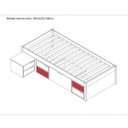 Ver imagem 5 de Cama Solteiro com 3 Gavetas e 1 Mesa de Cabeceira Charme Inter Link