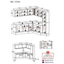 Ver imagem 5 de Armário de Cozinha Completa de Canto com Rodapé Veneza Multimóveis V2102 Branco