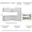 Ver imagem 4 de Armário de Cozinha Completa de Canto com Rodapé Veneza Multimóveis V2102 Branco