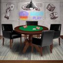 Ver imagem 7 de Mesa de Jogos Carteado Redonda Montreal Tampo Reversível Imbuia com 4 Cadeiras Liverpool Corino