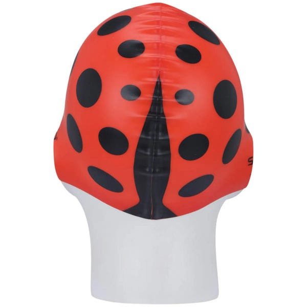 Touca de Natação Speedo Joaninha Silicone - Vermelho / Preto - 4