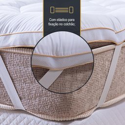 Pillow Top Pluma Protetor Colchão Macio Cama Queen 158x198 - 4