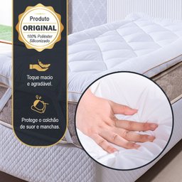 Pillow Top Pluma Protetor Colchão Macio Cama Queen 158x198 - 2