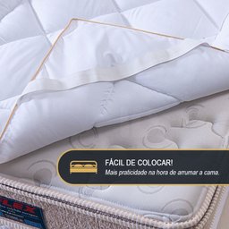 Pillow Top Pluma Protetor Colchão Macio Cama Queen 158x198 - 3