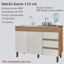 Ver imagem 3 de Balcão Pia 6150 sem Tampo 119 Cm 2 Pt 3 Gv Nature Off White Plla