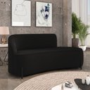 Ver imagem 2 de Sofá 3 Lugares Orgânico 180cm Pé Ferro Preto Morgan Veludo Preto D03 - D’Rossi