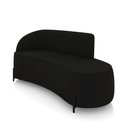 Ver imagem 1 de Sofá 3 Lugares Orgânico 180cm Pé Ferro Preto Morgan Veludo Preto D03 - D’Rossi