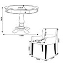 Ver imagem 4 de Mesa de Jogos Carteado Victoria Redonda Tampo Reversível Amêndoa com Kit 2 Cadeiras Vicenza Suede Nu