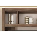 Ver imagem 7 de Rack Bancada C/ Painel P/ Tv até 65 Pol Cinne Ripado Pés 160x203cm Freijo/off White - Caemmun