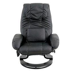 Poltrona de Massagem Grenaa Elétrica Reclinável Giratória Pu Preta - Gran Belo - 5