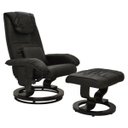 Ver imagem 1 de Poltrona de Massagem Grenaa Elétrica Reclinável Giratória Pu Preta - Gran Belo