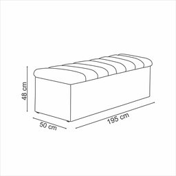 Calçadeira Baú Ester Recamier Sapateira 1,95 cm Suede Nude - 3