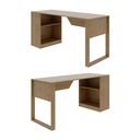 Ver imagem 7 de Mesa para Escritório 160cm com 2 Prateleiras Reversível ME4182 Amêndoa Tecnomobili