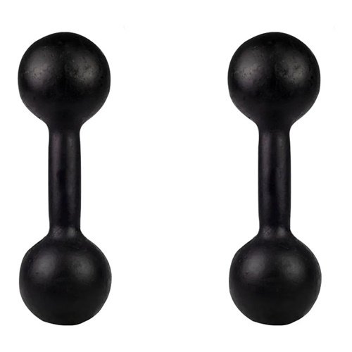 Par Halter Bola Pintado 3kg para Ginastica e Musculação - 1