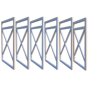 Seis Suporte Para Prateleira Estilo Industrial 06 Un. Branco