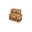 Ver imagem 3 de Baú Decorativo em Mdf Revestido Caramelo 50cm - Espressione