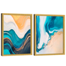 Quadro Decorativo Duo Abstrato Ondas Suave - 3