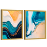Quadro Decorativo Duo Abstrato Ondas Suave - 4