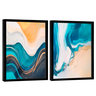 Quadro Decorativo Duo Abstrato Ondas Suave - 1