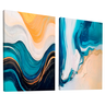 Quadro Decorativo Duo Abstrato Ondas Suave - 6