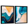 Quadro Decorativo Duo Abstrato Ondas Suave - 5