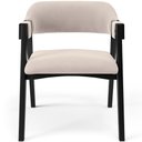 Ver imagem 3 de Kit 2 Cadeiras Sala de Jantar Estar Living Estofada Suran L02 Preto Suede Bege - Lyam Decor