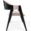 Ver imagem 7 de Kit 2 Cadeiras Sala de Jantar Estar Living Estofada Suran L02 Preto Suede Bege - Lyam Decor