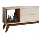 Ver imagem 6 de Rack com Painel Delux 2.2 com Led Off White com Natural - Moveisaqui