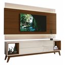Ver imagem 1 de Rack com Painel Delux 2.2 com Led Off White com Natural - Moveisaqui