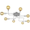 Ver imagem 2 de Lustre Plafon Hashtag Escovado De 8 Braços