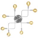 Ver imagem 1 de Lustre Plafon Hashtag Escovado De 8 Braços