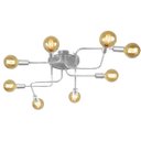 Ver imagem 3 de Lustre Plafon Hashtag Escovado De 8 Braços